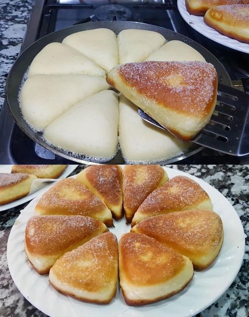 QUARKFÄCHER MIT ZIMTZUCKER AUS DER PFANNE - rezepte - lecker rezepte