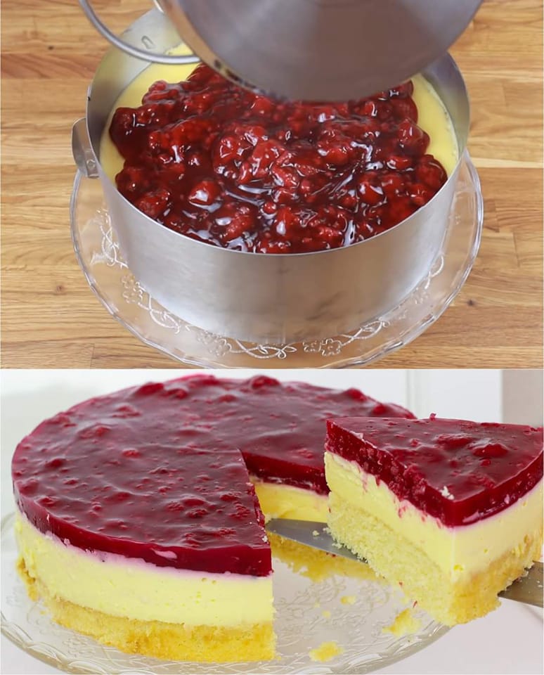 Der beste Schmandkuchen aller Zeiten - Himbeer Schmandkuchen mit ...